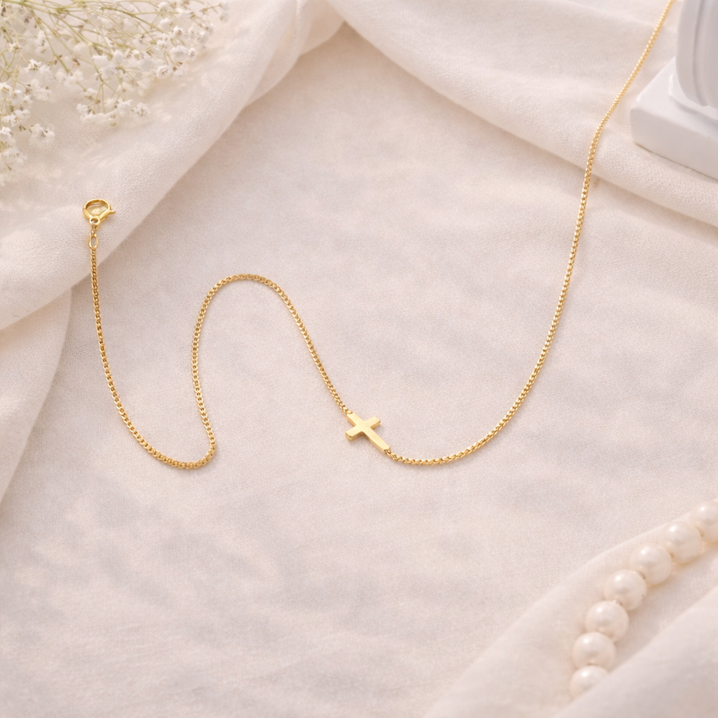 Delicate Cross Necklace | Stainless Steel