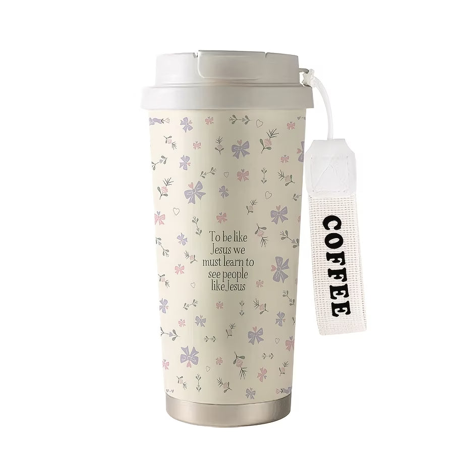 To Be Like Jesus Floral Stainless Steel Tumbler | Grace in Every Sip