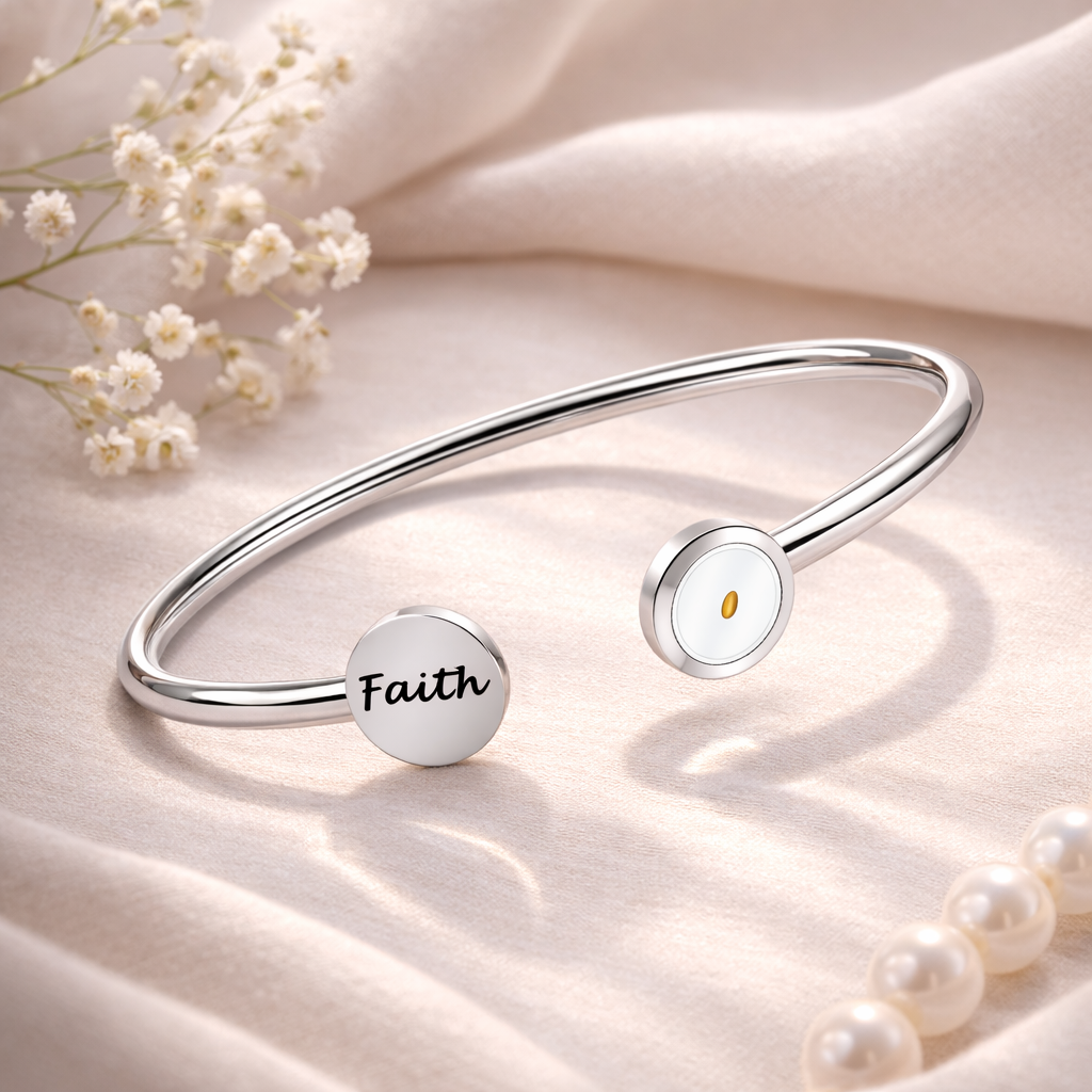 Faith Mustard Seed Cross Bracelet | Small Seed, Great Faith