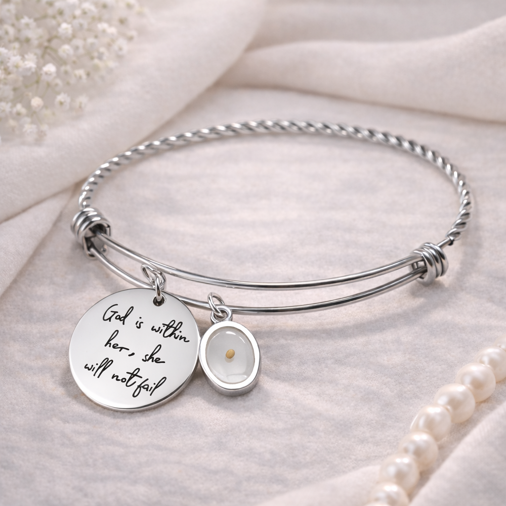 She Will Not Fail Mustard Seed Bracelet | Strong & Steady
