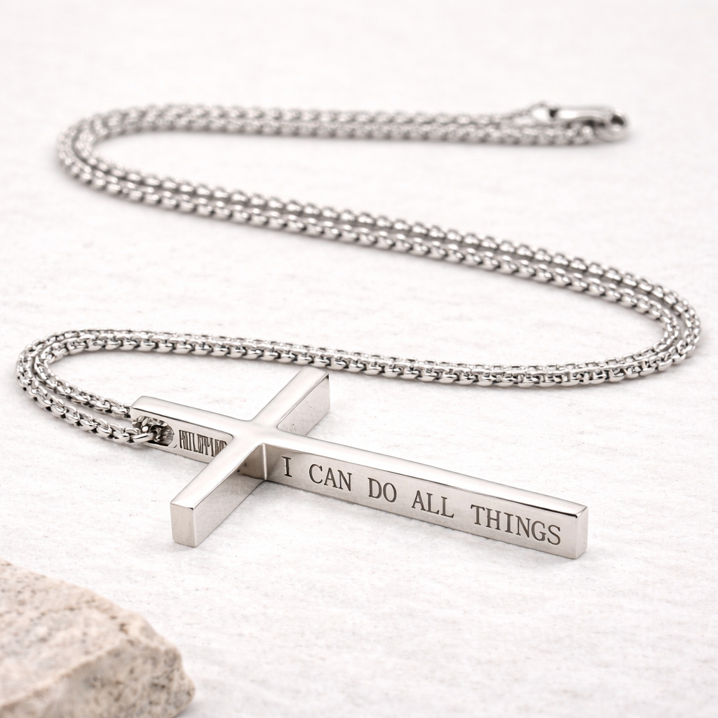 Men’s Stainless Steel Cross Necklace | Timeless & Strong