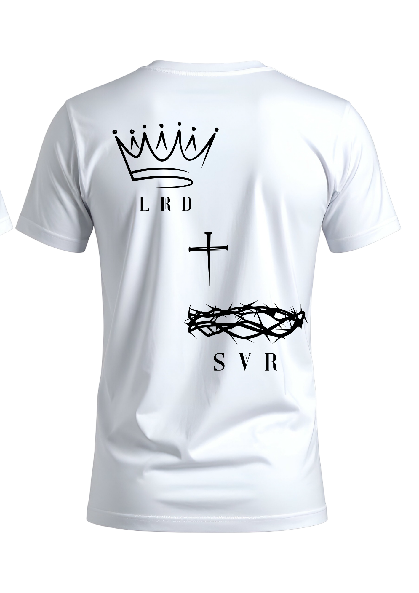 LRD to SVR Men’s White T-Shirt | Crown to Cross