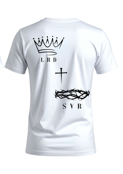 LRD to SVR Men’s White T-Shirt | Crown to Cross