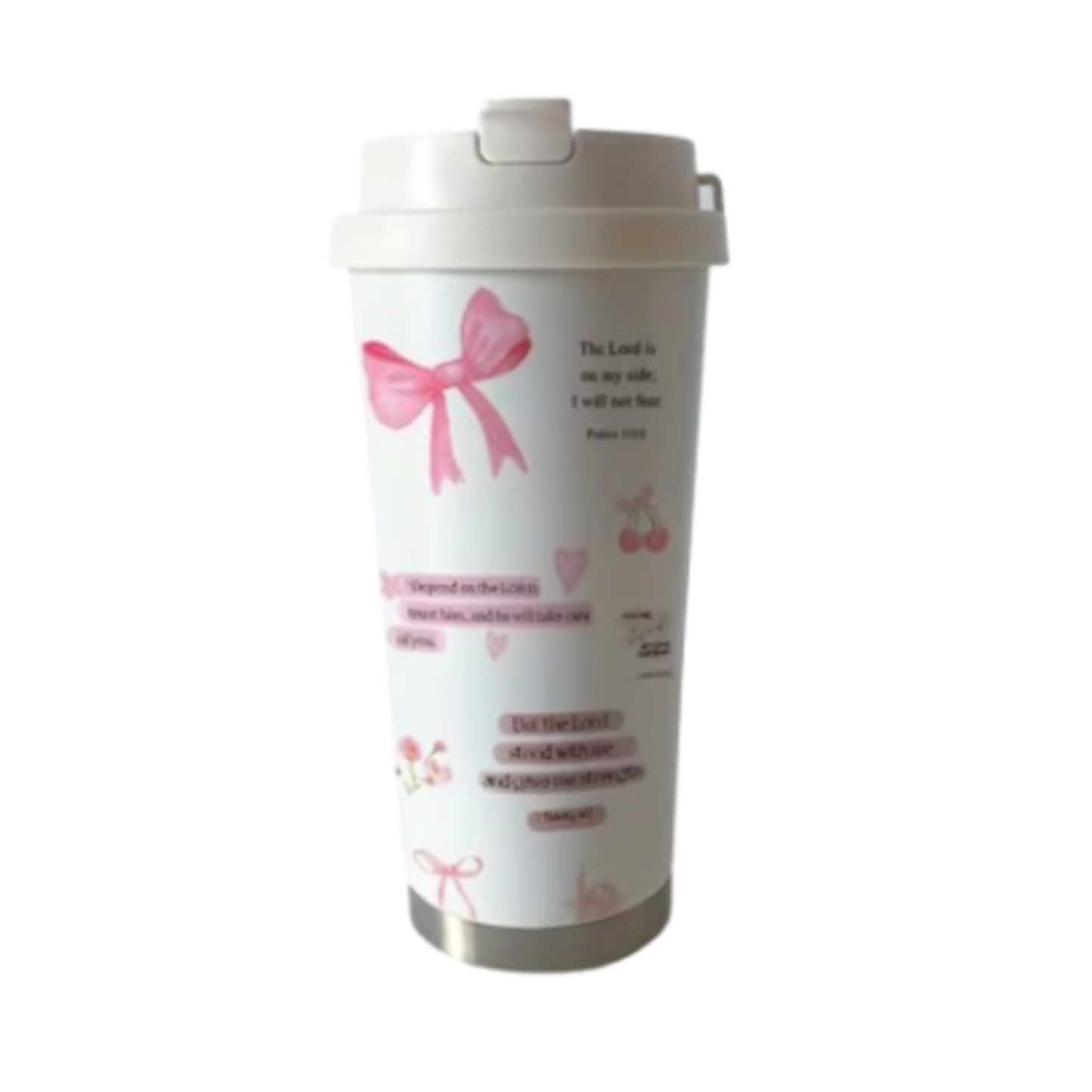 Inspirational Bible Verse Cartoon Tumbler | Faith with Joy