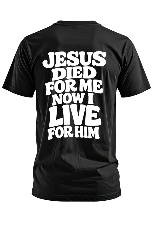 Jesus Died for Me Men’s Black T-Shirt | Statement of Faith