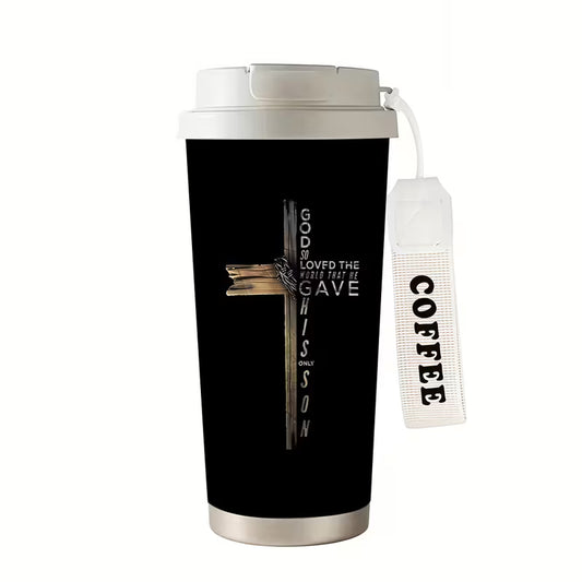 Wooden Cross Bible Verse Tumbler | Rooted in Truth