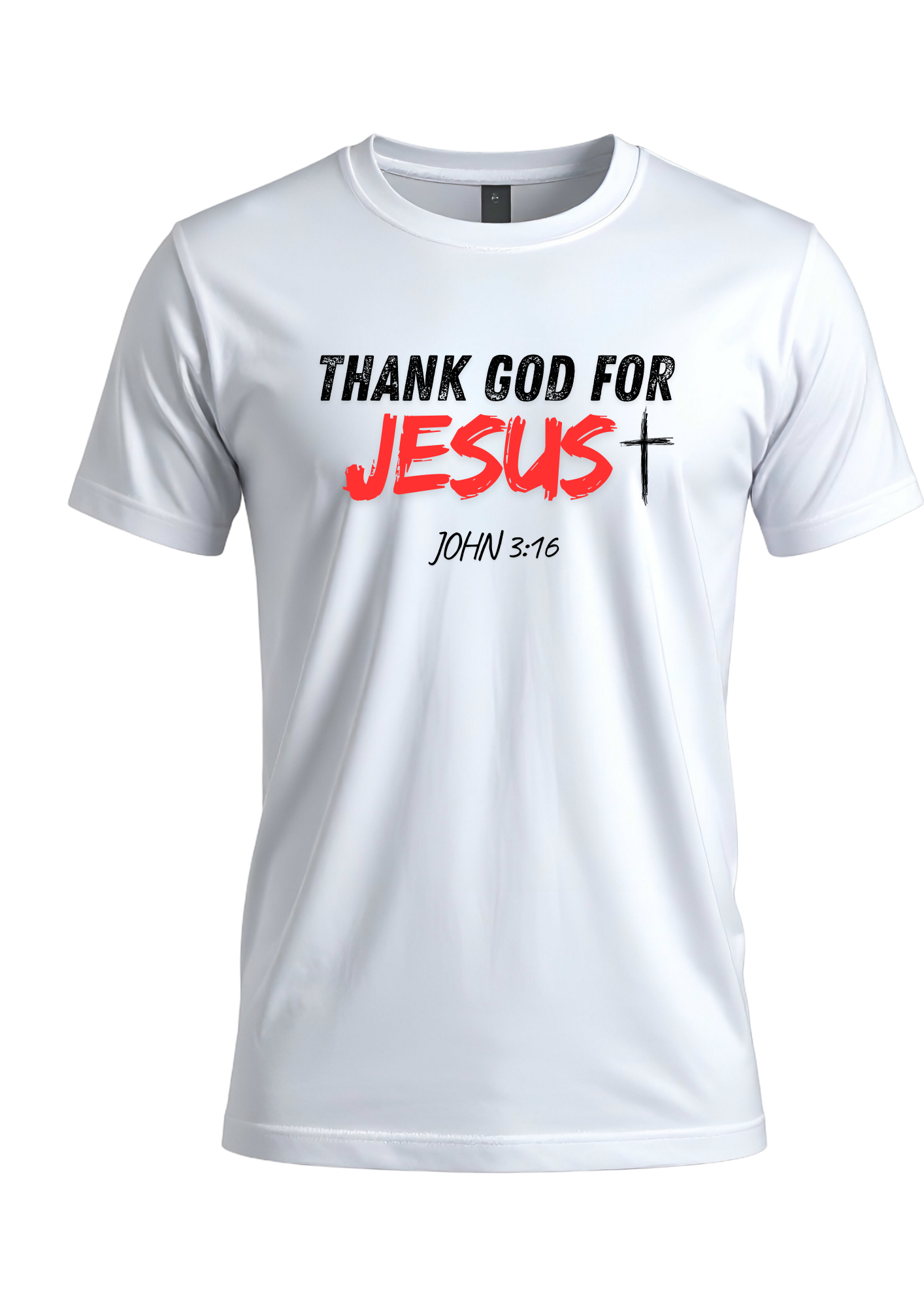 Thank God for Jesus Men’s White T-Shirt | Grateful & Bold